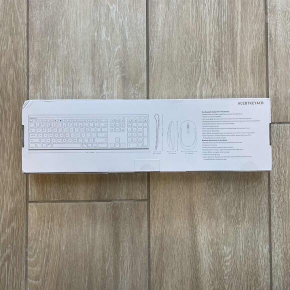 Macally Aluminum Bluetooth Keyboard Mouse Combo Sealed Rechargeable Multi-Device - Picture 2 of 8